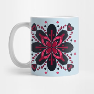 Red, Pink, and Black Mug